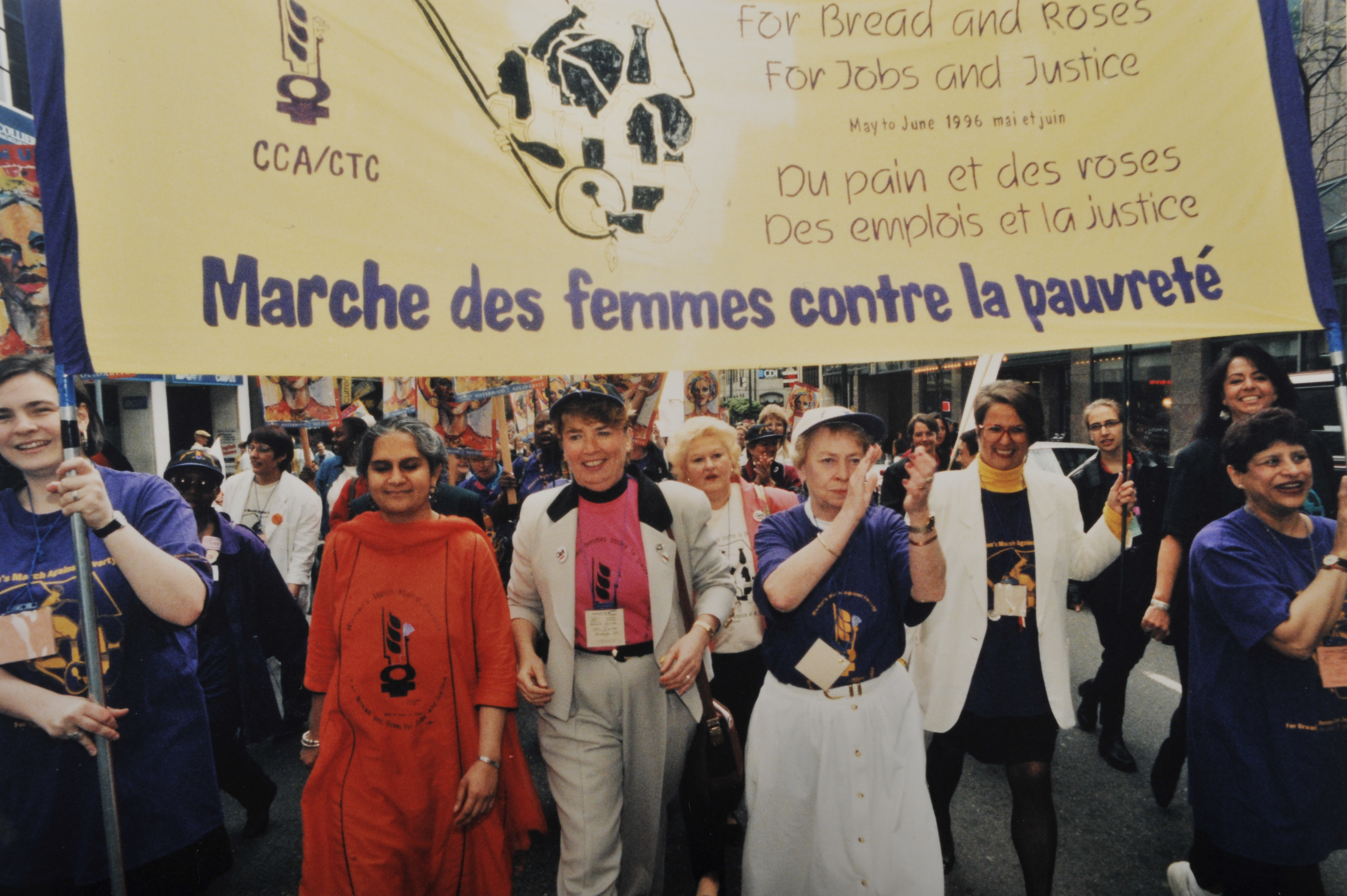 1996 bread and roses jobs and jesus march against poverty woman woman's march