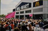 1997 CLC Woman's Meeting Ottawa demos at Starbucks, Wal-Mart, McDonald's woman