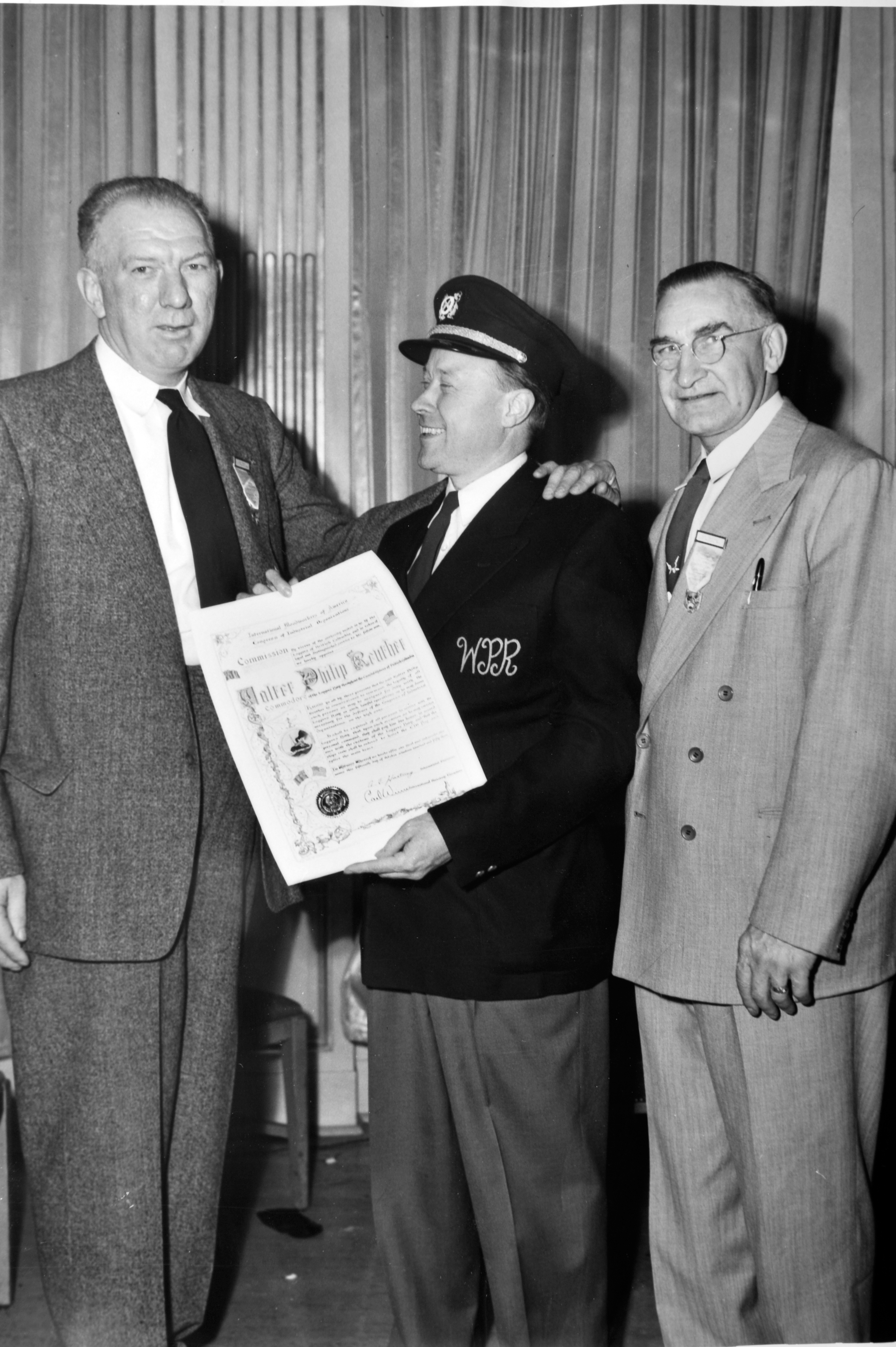 AF Hartung Walter Reuther Carl Winn 1960 International Woodworkers of America
