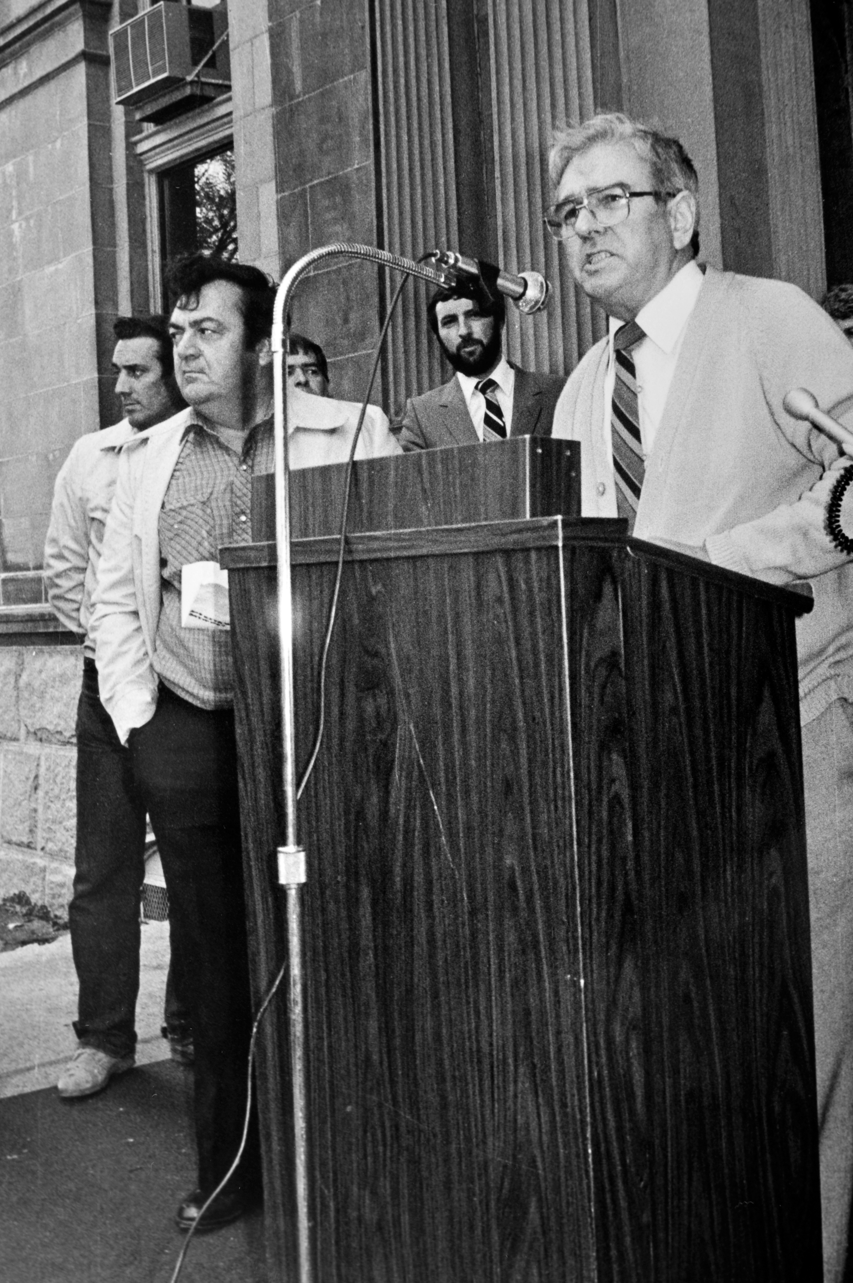 1983 demonstration against restraints New Brunswick Federation of Labour NBFL